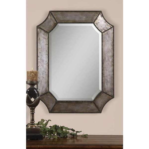 Global Direct 24 in. X 32 in. Decorative Metal Framed Mirror