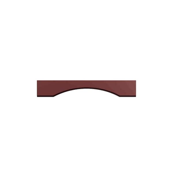 Charlotte Raised 36 in. W x 6 in. H x 0.75 in. D in Bordeaux Arched Valance in Assembled Wall Cabinet