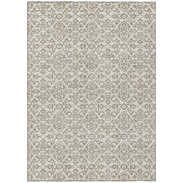 Chantille Machine Washable Indoor/Outdoor Abstract ACN2787 Ivory 5 ft. x 7 ft. 6 in. Area Rug