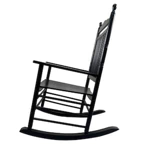 Black Wood Outdoor Rocking Chair