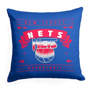 NBA Hardwood Classic Nets Printed Multi-Color 18 in x 18 in Throw Pillow