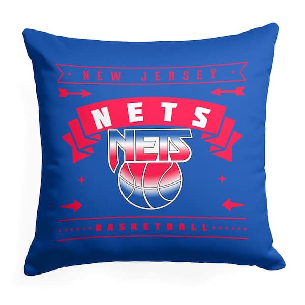THE NORTHWEST GROUP NBA Hardwood Classic Nets Printed Multi-Color 18 in x 18 in Throw Pillow
