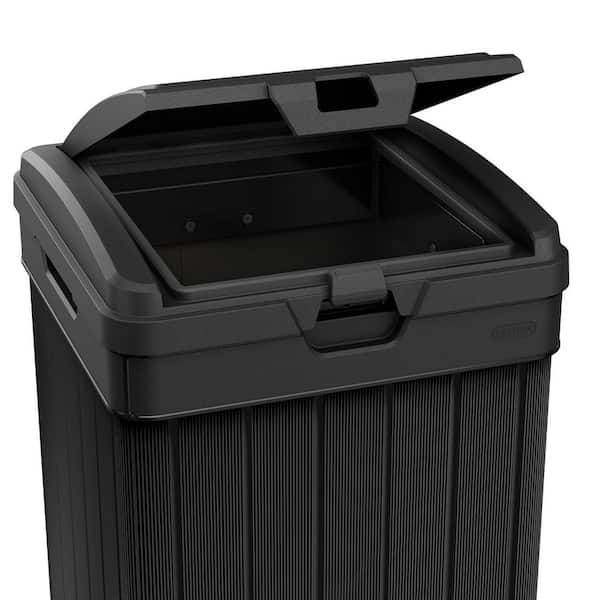 Rubbermaid Commercial Products Perforated Steel Trash Can, 25-Gallon,  Black, Hands-Free Indoor/Outdoor Garbage Bin for  Mall/Stadium/Office/Lobby/Restaurant: Waste Bins: : Industrial &  Scientific