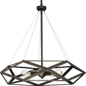 Saucedo Collection 5-Light Architectural Bronze Modern Pendant