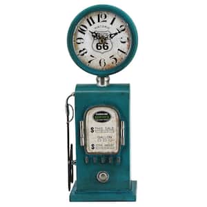 Route 66 Blue Table Top Clock