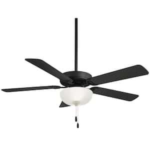 Contractor Uni-Pack 52 in. LED Indoor Coal Black Ceiling Fan with Light Kit