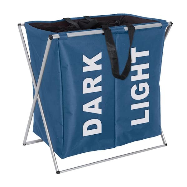 Wenko Duo Blue Fabric Laundry Sorter