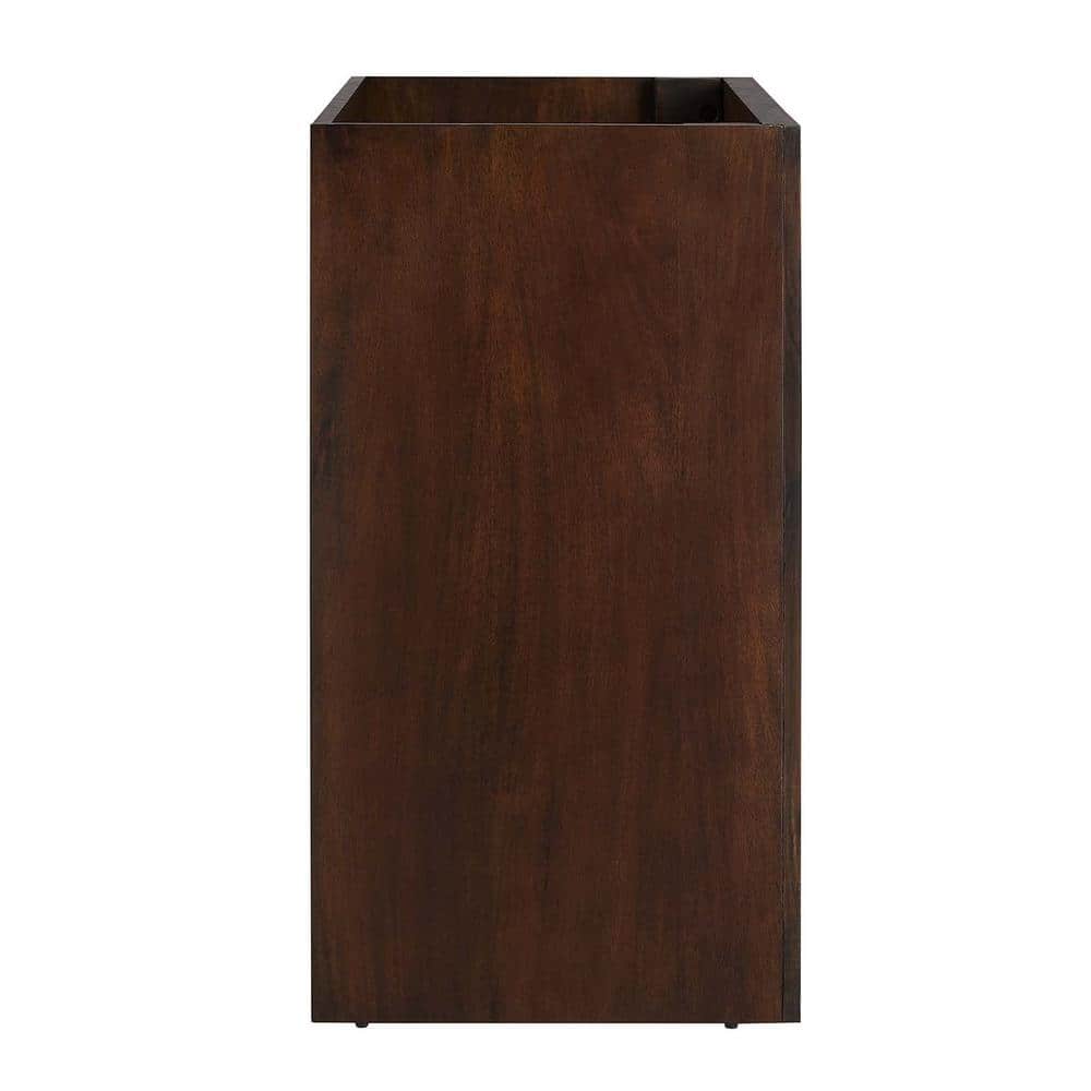 Appia 36" Walnut Bathroom Vanity Cabinet with Arched Doors