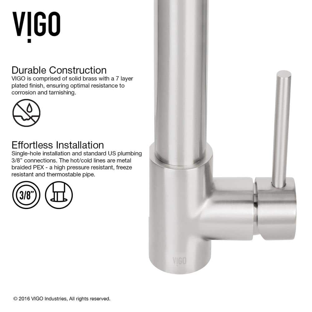 Stainless Steel Pull-Down Kitchen Faucet with Soap Dispenser