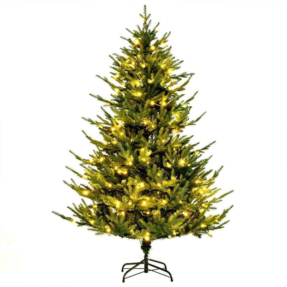 6 ft. Green Prelit Christmas Tree with 280 Warm White LED Lights and 8