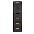 Inval 7 Drawer Tall Storage Cabinet 47 14 x 12 12 Espresso - Office Depot