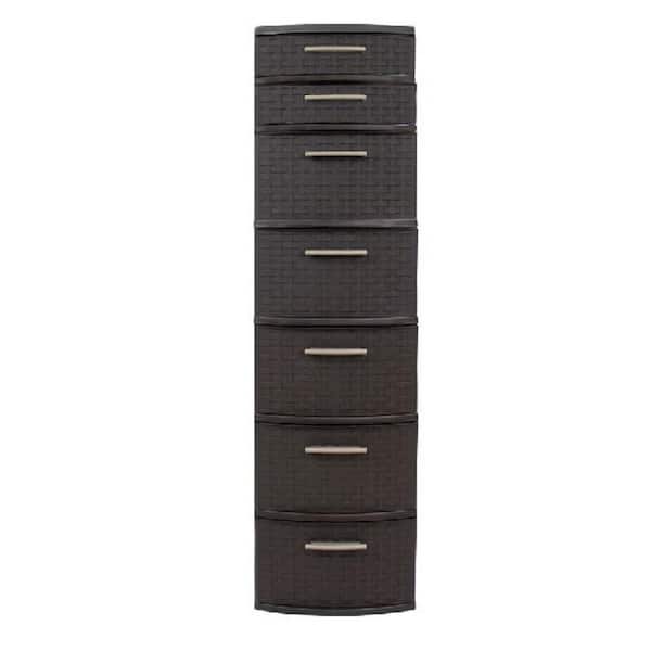 MQ 12.5 in. W x 47.2 in. H x 14.5 in. D 7-Drawer Resin Storage