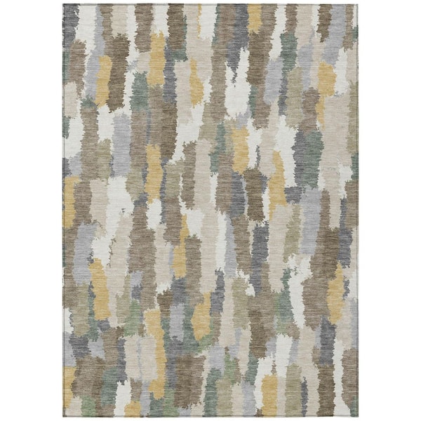 Chantille Machine Washable Indoor/Outdoor Abstract ACN2437 Ivory 3 ft. x 4 ft. Area Rug