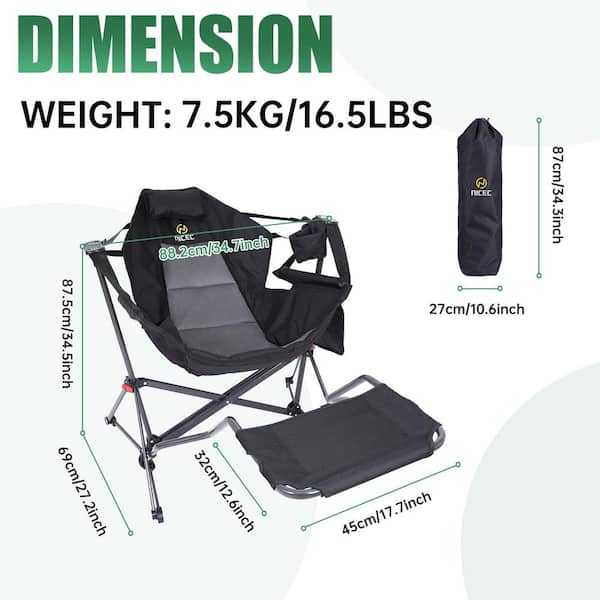 テーブル・チェア・ハンモック WANTKEY CAMP WANTKEY 3LEG Hammock Camping Chair Rocker w/ Removable Footrest Swing