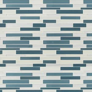 Grotta Azzurra Interlocking 12 in. x 12 in. Textured Glass Patterned Look Wall Tile (15 sq. ft./Case)