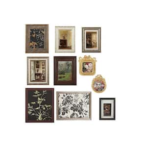 8 x 10 Gold Wood Hanging Picture Frame Set of 10