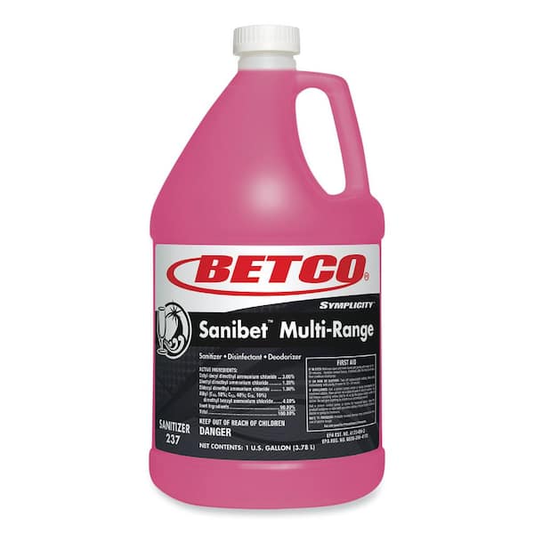 Betco 1 Gal. Simplicity Sanibet Multi-Range Sanitizer Disinfecting Deodorizer All-Purpose Cleaner, Bottle (4-Pack)