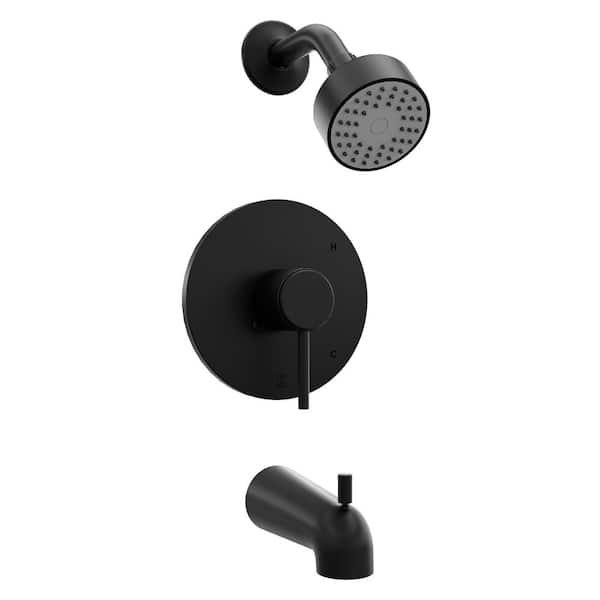 Palisades Elegant Shower System in Matte Black