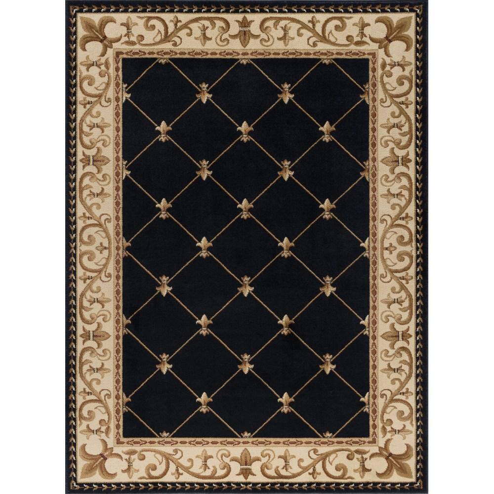 Sensation 5' x 7' Black Synthetic Rectangular Area Rug