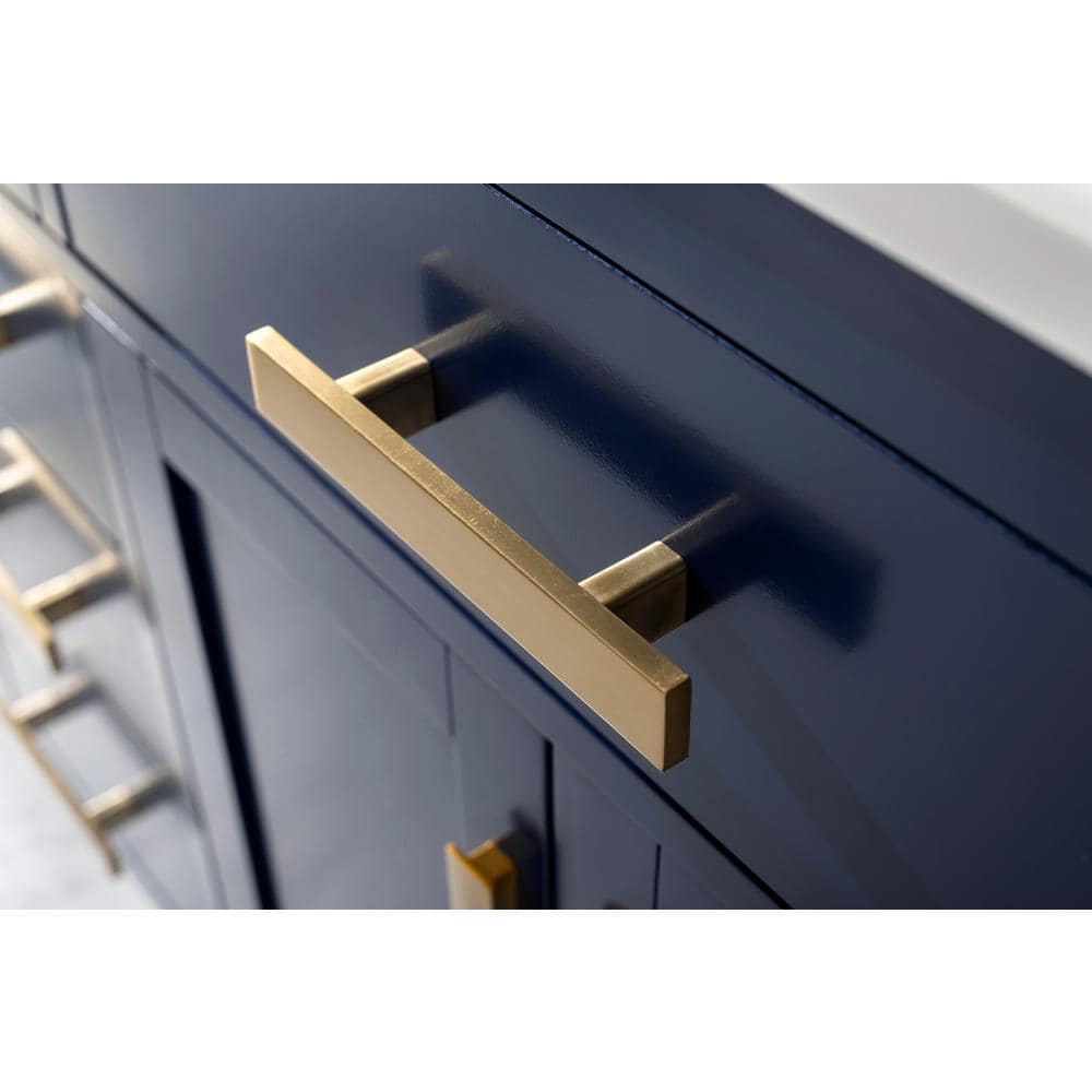 Valentino 84" Blue Double Vanity with Quartz Countertop