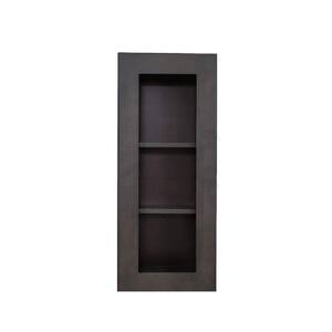 LIFEART CABINETRY Lancaster Shaker Assembled 24 in. x 18 in. x 12 in. Wall Mullion Door Cabinet with 2 Doors in Vintage Charcoal