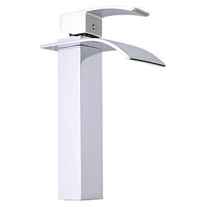 Raina Single-Handle Single-Hole Vessel Bathroom Faucet in Polished Chrome