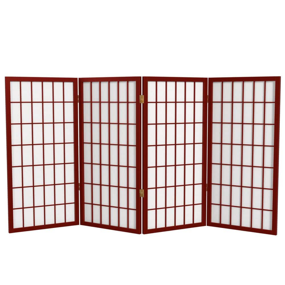 3 ft. Short Window Pane Shoji Screen - Rosewood - 4 Panels price history on PriceWatchPro