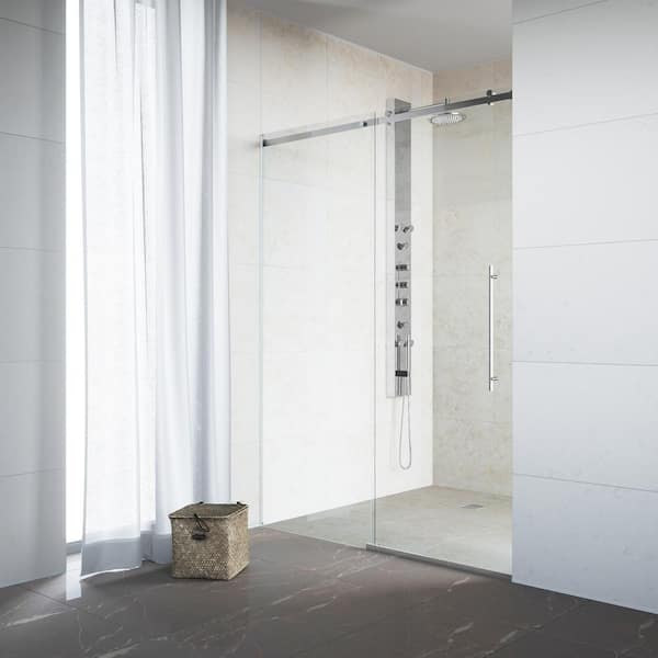 LUCAページ VIGO Luca 56 to 60 in. W x 79 in. H Sliding Frameless Shower