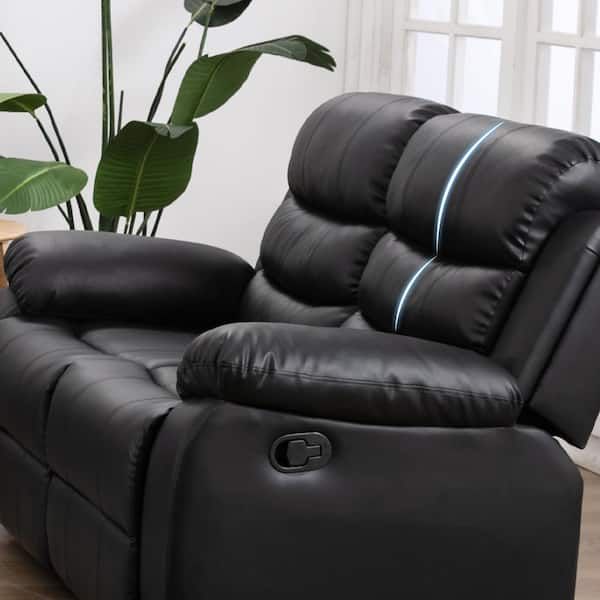 small leather loveseat recliner