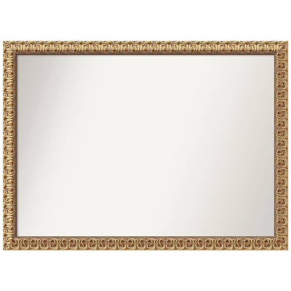 Amanti Art Florentine Gold 41.5 in. W x 30.5 in. H Rectangle Non-Beveled Wood Framed Wall Mirror in Gold