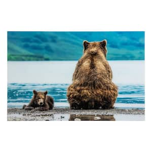 "By the Riverbank" Unframed Color Animals Photography Wall Art 32 in. x 47 in .