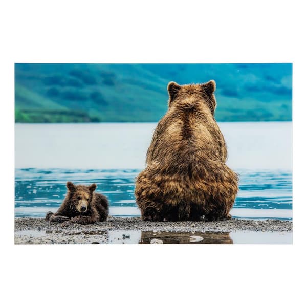 Yosemite Home Decor "By the Riverbank" Unframed Color Animals Photography Wall Art 32 in. x 47 in .