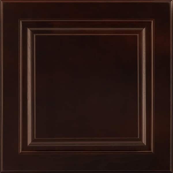 American Woodmark Portola 14 9/16-in. W x 14 1/2-in. D x 3/4-in. H Cabinet Door Sample in Cherry Java