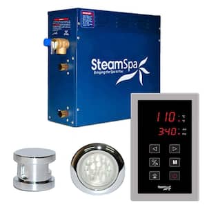 Indulgence 9kW Touch Pad Steam Bath Generator Package in Chrome