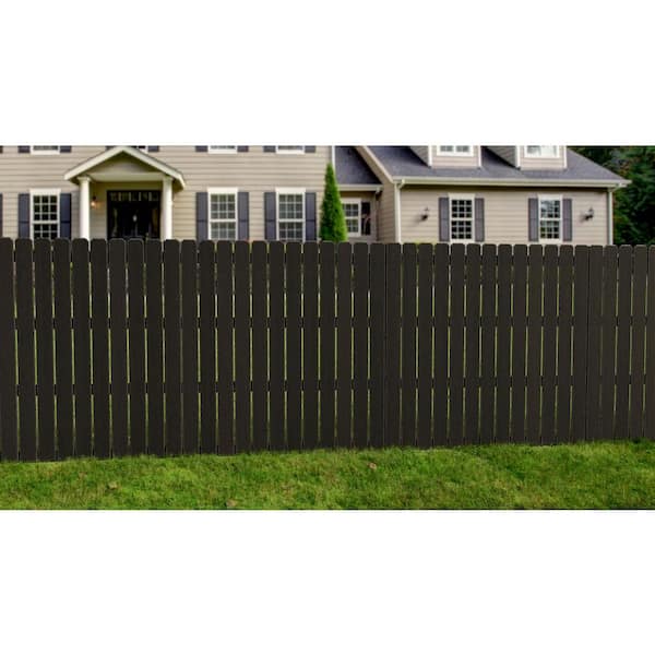 Natures Composites Composite Fence and Gate Picket - Dog Ear - Raven (Black) - 3/8in. x 3.5in. x 5 3/4ft. (10-Pack)