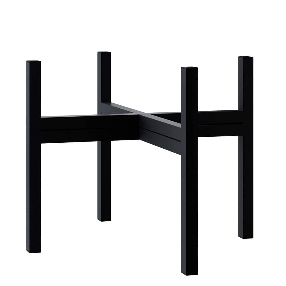 Steel Plant Stand, Indoor-Outdoor, Metal Planter Stand, Black Potted Plant Holder (14.1 in. W x 12.2 in. H) price history on PriceWatchPro