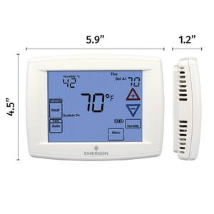 90 Series Blue, 7 Day Programmable, Univeral (4H/2C) Touchscreen Thermostat with Humidity Control