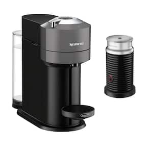 DeLonghi 1-Cup Vertuo Next Single Serve Cup Dark Gray Espresso and Coffee Maker with Aeroccino Milk Frother
