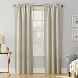 Gavin Energy Saving Pearl Polyester 40 in. W x 63 in. L Rod Pocket Blackout Curtain (Single Panel)