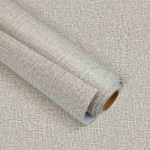 Gray Peel and Stick Vinyl Wallpaper Roll - Adhesive Removable Paper for Wall, 2-Rolls (Covers 25.8 sq.ft.)