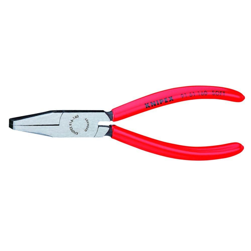 KNIPEX 6-1/4 in. Glass Flat Nose Trimming Pliers 91 61 160 - The Home Depot
