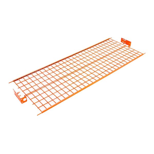 Econoco Orange Steel Wire Shelf for Rolling Garment Clothes Rack 60 in. W x 24 in. D