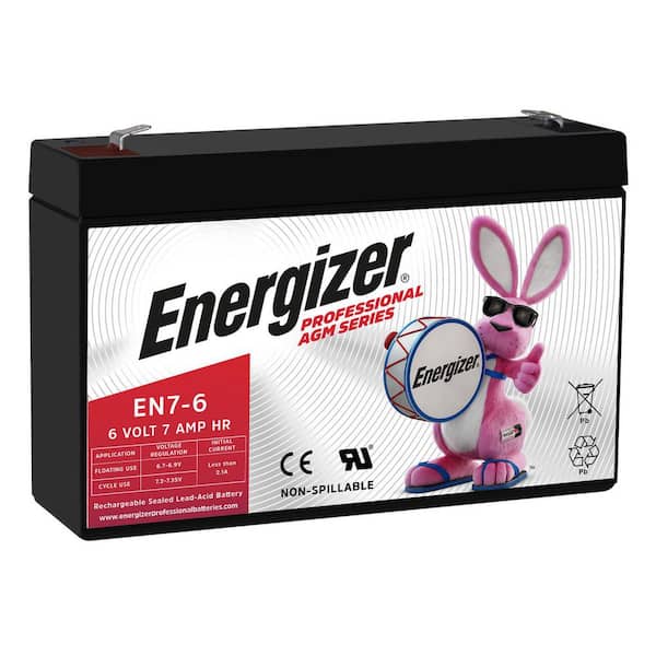 Energizer Energizer EN7-6, 6 Volt 7 Amp Hr, Long Lasting Sealed Lead Acid AGM Rechargeable Battery