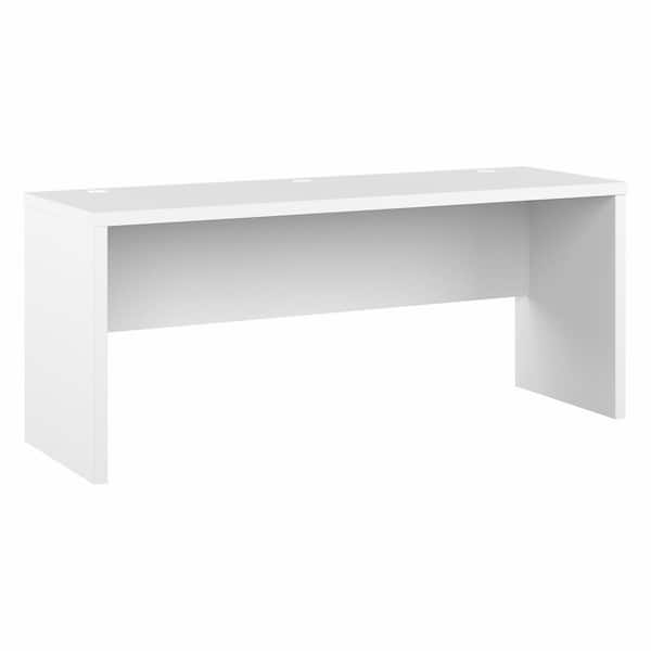 Bush Furniture Echo 71.97 in. Rectangular Pure White Desk