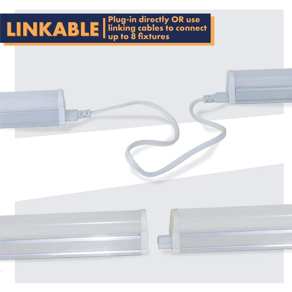 Adjustable CCT 4-Foot White Aluminum LED Shop Light, 2000 Lumens