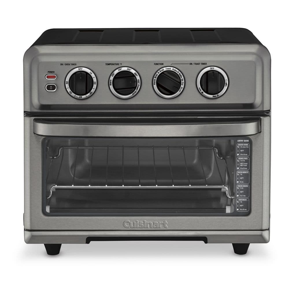 600-Watt Black Stainless 0.6 cu. ft. AirFryer Toaster Oven with Grill