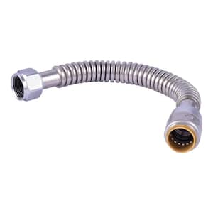 Max 3/4 in. Push-to-Connect x 3/4 in. FIP x 12 in. Corrugated Stainless Steel Water Heater Connector