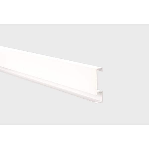 EMAC Novorodapie Eclipse SP Matt White 0.75 in. D x 0.54 in. W x 98.4 in. L aluminum Molding and Transition Trim