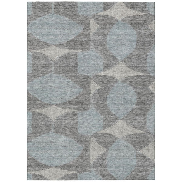 Chantille Machine Washable Indoor/Outdoor Abstract ACN3060 Gray 10 ft. x 14 ft. Area Rug
