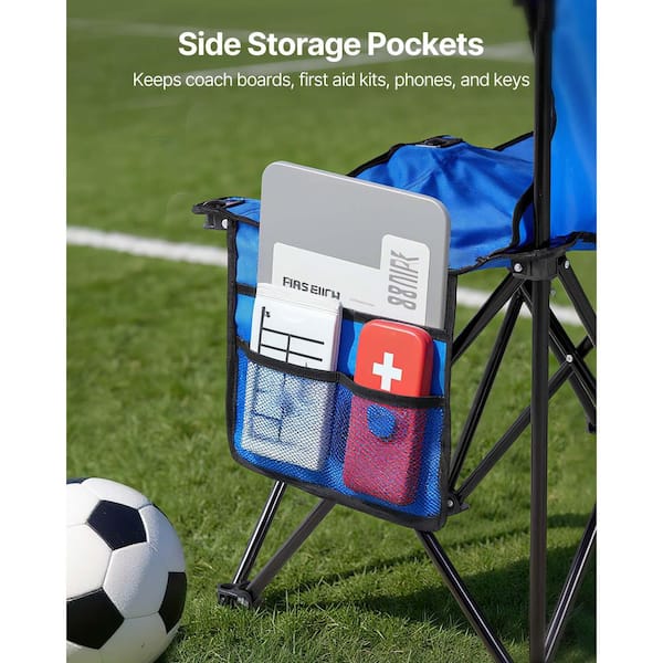 SKYSHALO Portable Folding Bench, 8-Seat Foldable Soccer Bench with